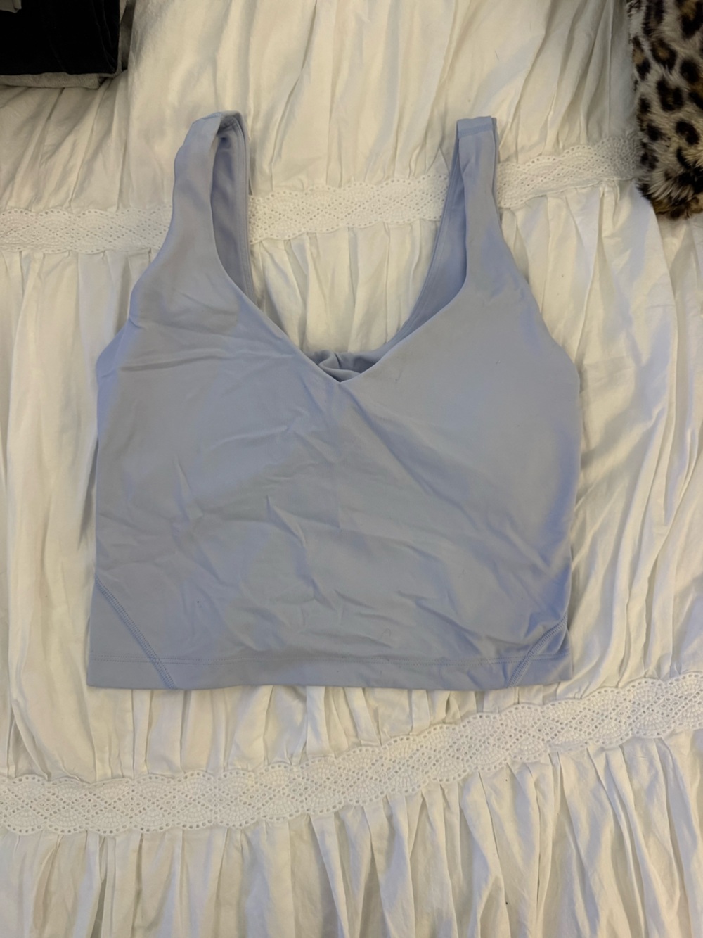 lululemon athletica Pale Blue Cropped Tank